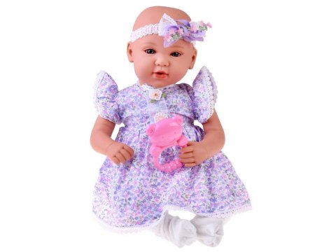 Lalka BOBAS interaktywna 46cm - w liliowej sukience + akcesoria ZA5834