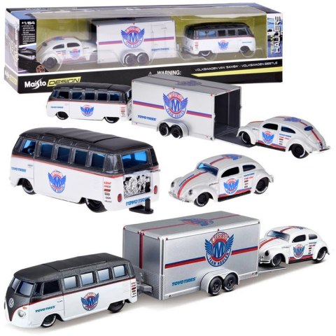 Maisto Licencjonowane Auta Metalowe Volkswagen Van Samba i VW Beetle ZA5968