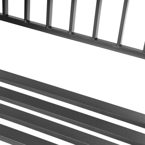 ŁAWKA OGRODOWA Z OPARCIEM PARKOWA NA TARAS BALKON METALOWA KONSTRUKCJA