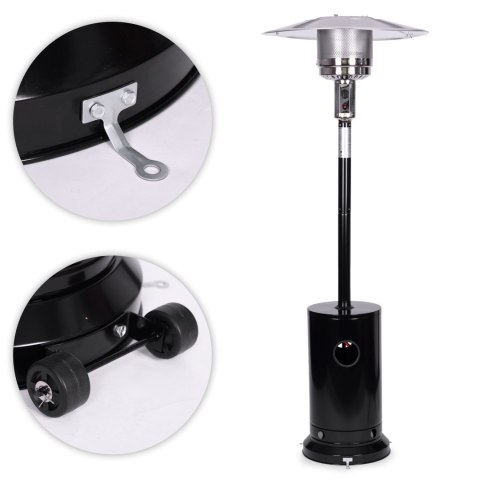 OGRZEWACZ PARASOL GAZOWY GRZEJNIK 13 KW SZKLANY NA OGRÓD PATIO REDUKTOR WĄŻ POKROWIEC MULTIGARDEN