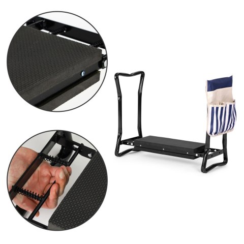 SKŁADANY KLĘCZNIK - STOŁEK DO PRACY W OGRODZIE 2W1 - NIEBIESKI