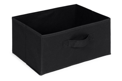 SZAFKA REGAŁ ORGANIZER TEKSTYLNY Z WYCIĄGANYMI KOSZAMI 3 POZIOMY LOFT CZARNA MODERNHOME