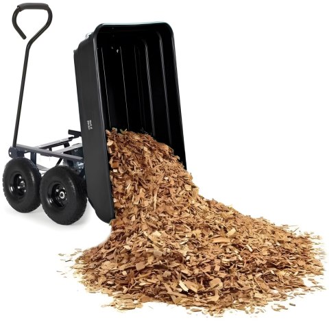 WÓZEK TRANSPORTOWY OGRODOWY TACZKA WYWROTKA 75L 200 KG DUŻE POMPOWANE KOŁA MULTIGARDEN