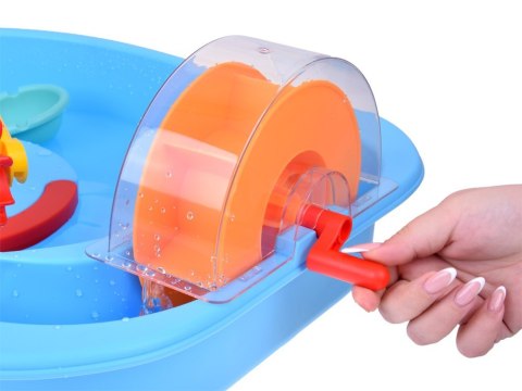 Niebieski stolik wodny z kołem młyńskim + akcesoria do łowienia ZA5566