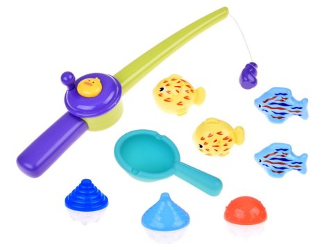 Niebieski stolik wodny z kołem młyńskim + akcesoria do łowienia ZA5566