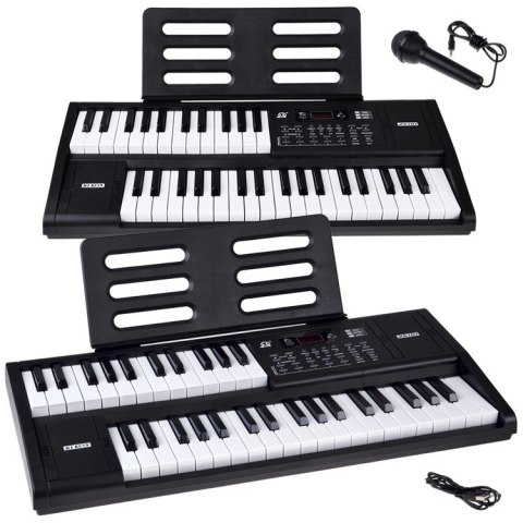 Organy KEYBOARD 61-klawiszy z funkcją podziału SPLIT + mikrofon IN0185