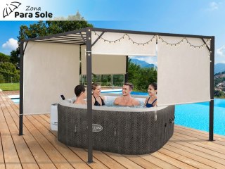 PERGOLA ogrodowa Para Sole ZONA Altana tarasowa 3x3x2m ROLETY SP0836