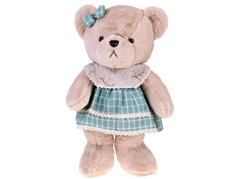 Pluszowy MIŚ - beżowa Zosia 58cm w zielonej VINTAGE sukience ZA5923 D