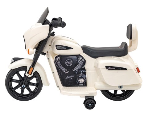Pojazd Chopper INDIAN Biały motocykl dla dziecka