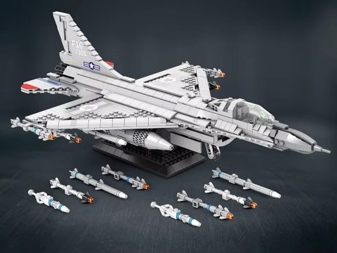 Reobrix Klocki konstrukcyjne samolot myśliwiec F16 1337ele ZA5801