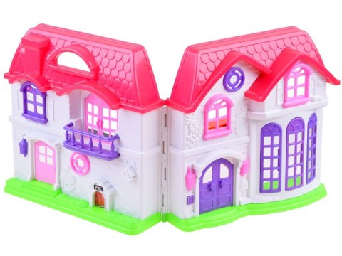 Rozkładany rodzinny DOMEK + meble lalki ZA3747