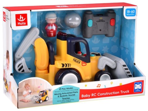 Zdalnie sterowane auto budowlane SPYCHACZ-KOPARKA Dźwięk + światła ZA5669