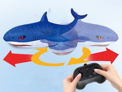 Zdalnie sterowany duży Dmuchany Rekin - 360° zabawy bez ograniczeń RC0720