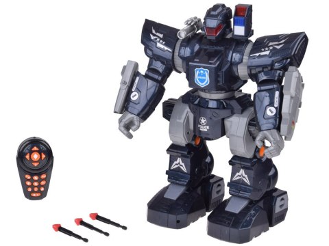Zdalnie sterowany ROBOT POLICYJNY - chodzi, tańczy, strzela i świeci RC0731