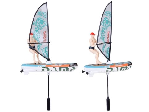 Zdalnie sterowany świecący WINDSURFER pływający na pilota RC0740