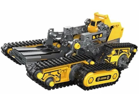 Klocki 176 El. Zestaw do składania MASZYNY BUDOWALNE 4w1 RC Koparka Czołg Wózek Widłowy Zdalnie Sterowane
