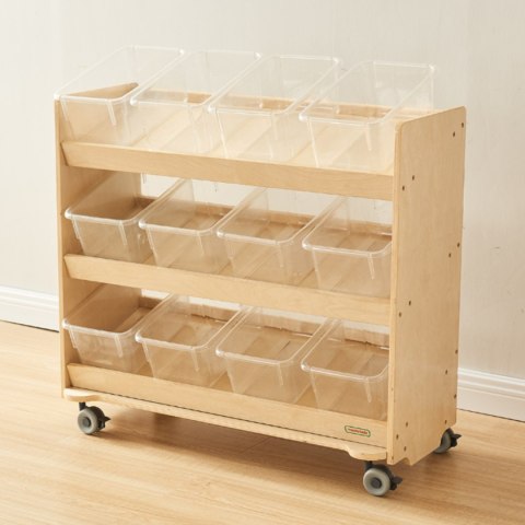 MASTERKIDZ Regał na Kółka - 3 Półki Na Akcesoria Do Tablicy STEM 800H x 800L