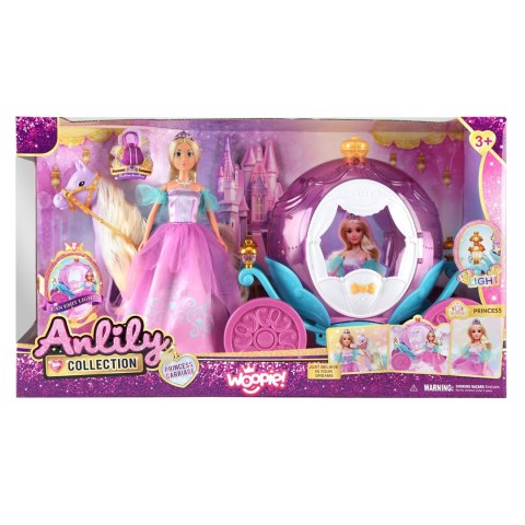 WOOPIE ROYAL Lalka Księżniczka Lily i Magiczny Duży Powóz Karoca Akcesoria