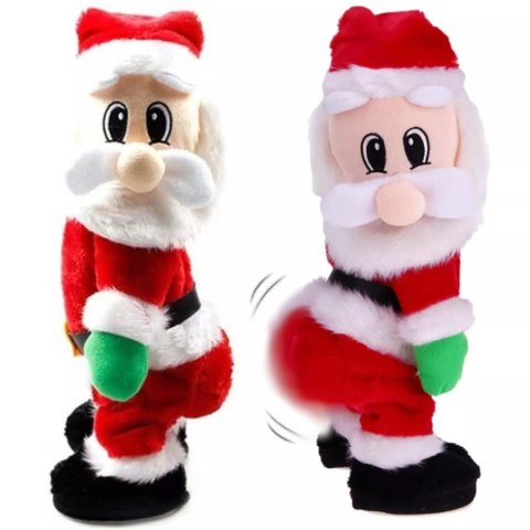 Twerkujący tańczący śpiewający zabawny Mikołaj piosenki dekoracja na Święta RWIN-564