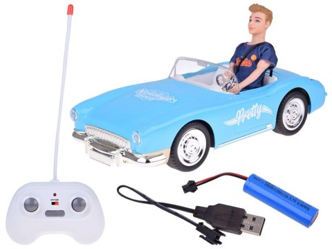 Autko na pilota Retro Cadillac Lalka Stylowy kierowca Ken RC0746