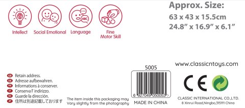 CLASSIC WORLD Drewniane Klocki Zbuduj Miasto 120 elementów