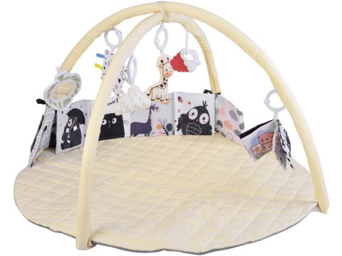 Mata Edukacyjna z Pałąkiem + Zabawki Gryzak Książeczka Kontrastowa ZA5827