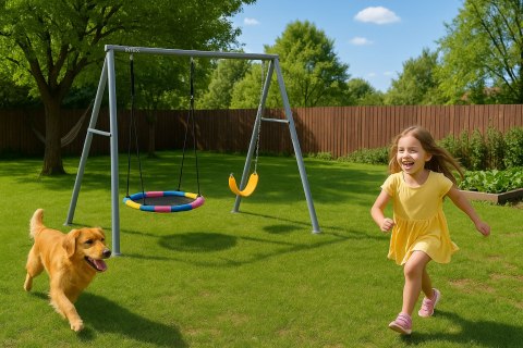 HUŚTAWKA OGRODOWA PODWÓJNA PLAC ZABAW DLA DZIECI BOCIANIE GNIAZDO INTEX 44126