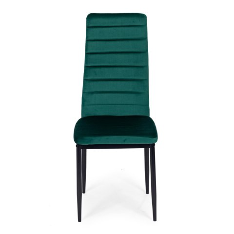 KRZESŁA Z WYPROFILOWANYM OPARCIEM- VELVET ZIELONY - 4 SZTUKI