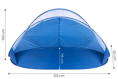 NAMIOT PLAŻOWY PARAWAN SAMOROZKŁADAJĄCY NA PLAŻĘ BASEN OGRÓD NIEBIESKI MULTIGARDEN
