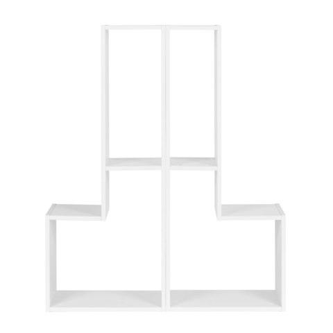 NOWOCZESNY REGAŁ MODUŁOWY GEOMETRYCZNY SZAFKA NA KSIĄŻKI 4 PÓŁKI MODERNHOME