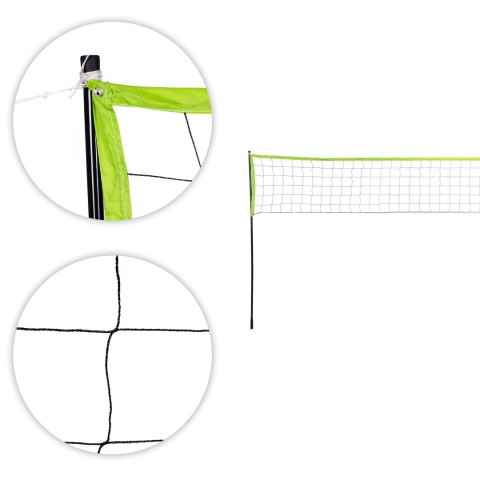 SIATKA DO SIATKÓWKI BADMINTONA 600X240 CM SKŁADANA WYTRZYMAŁA MULTIGARDEN