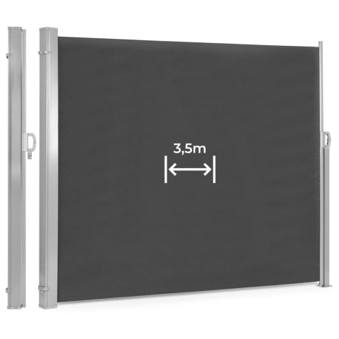 SKŁADANA MARKIZA 350X200 CM BOCZNA ROLETA PARAWAN DO OGRODU NA TARAS ANTRACYT MULTIGARDEN