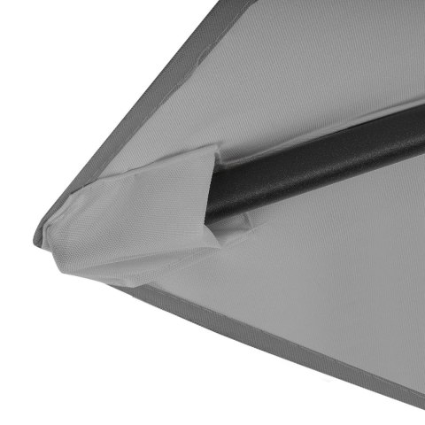 SKŁADANY PARASOL OGRODOWY BALKONOWY REGULOWANY 210 CM SZARY