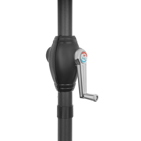 SKŁADANY PARASOL OGRODOWY BALKONOWY REGULOWANY 210 CM SZARY