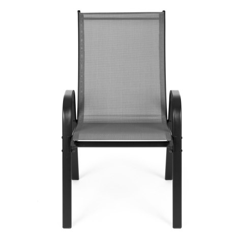 ZESTAW KOMPLET 4 KRZESEŁ OGRODOWYCH NA TARAS BALKON SZARE MULTIGARDEN