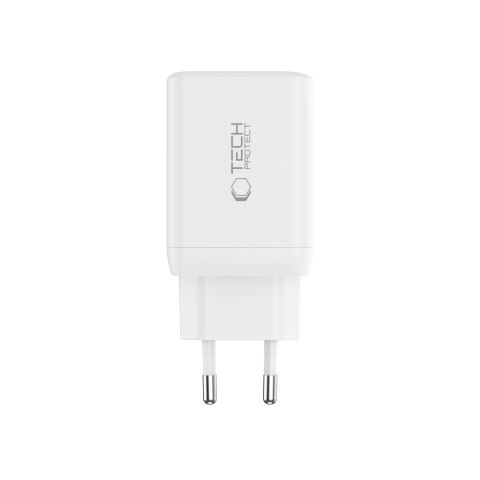 Ładowarka sieciowa NC45W-GAN 2x USB-C 45W z kablem USB-C - biała