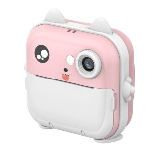 Mini drukarka termiczna WDT-01 z aparatem kamerą dla dzieci - różowa