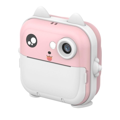 Mini drukarka termiczna WDT-01 z aparatem kamerą dla dzieci - różowa