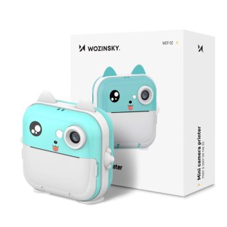 Mini drukarka termiczna WDT-02 z aparatem kamerą dla dzieci - niebieska