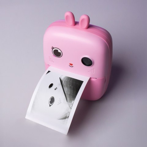 Mini drukarka termiczna z aparatem fotograficznym i kamerą HURC10R - różowa