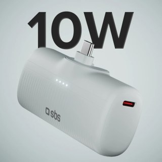 Powerbank EcoPower 5000 mAh 10W z wbudowanym portem USB-C - szary