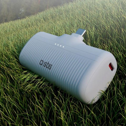 Powerbank EcoPower 5000 mAh 10W z wbudowanym portem USB-C - szary