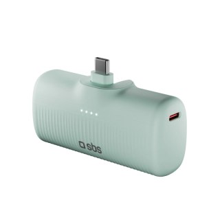 Powerbank EcoPower 5000 mAh 10W z wbudowanym portem USB-C - zielony