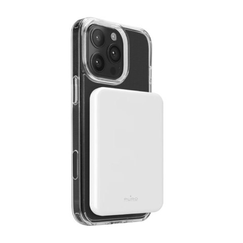 Powerbank magnetyczny 5000mAh MagSafe USB-C Qi2 PD 20W - biały