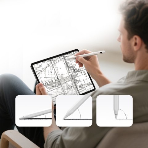 Rysik stylus WRA-08 do Apple iPad 2018-2025 USB-C- biały