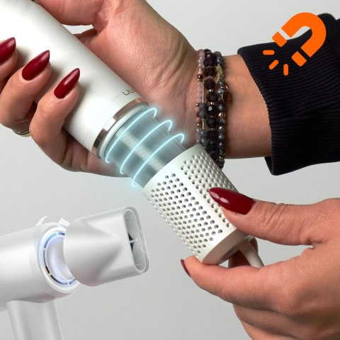 Suszarka do włosów z jonizacją dyfuzorem H100 1500W - biała