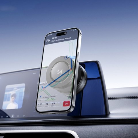 Uchwyt samochodowy z ładowarką Qi kompatybilny z MagSafe 15W - czarny