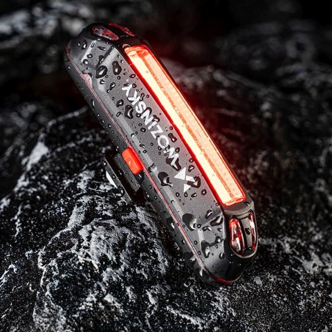 Zestaw lampek rowerowych akumulatorowych przednia tylna 400 lm - czarny