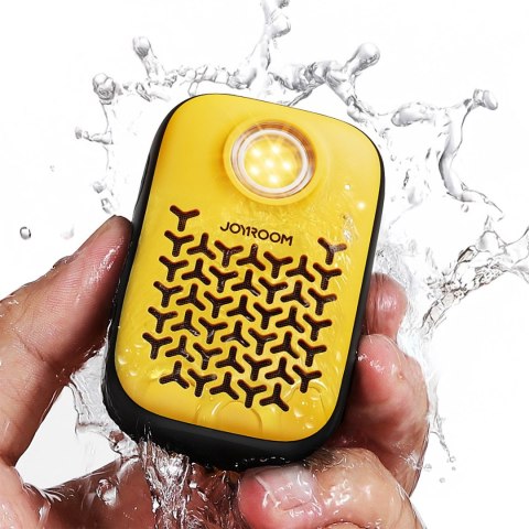 Głośnik przenośny z latarką magnesem klipsem Bluetooth IP67 - żółty