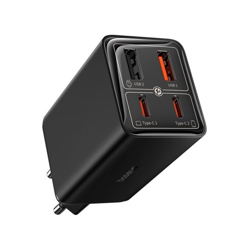 Ładowarka sieciowa GaN6 Pro 65W USB-C USB-A z kablem USB-C 100W 1m - czarna
